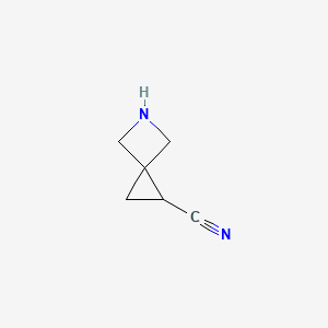 molecular formula C6H8N2 B15229088 5-Azaspiro[2.3]hexane-1-carbonitrile 