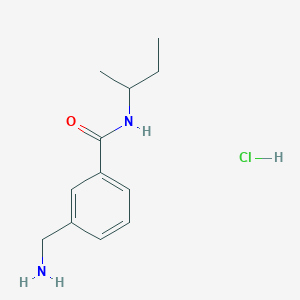 molecular formula C12H19ClN2O B1522911 3-(aminomethyl)-N-(butan-2-yl)benzamide hydrochloride CAS No. 1258650-62-2