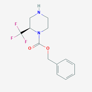 molecular formula C13H15F3N2O2 B15229112 Benzyl (R)-2-(trifluoromethyl)piperazine-1-carboxylate 