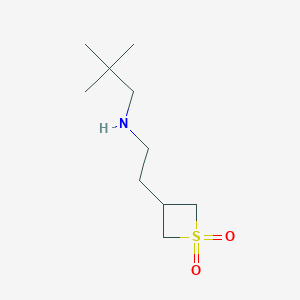 molecular formula C10H21NO2S B15229130 3-(2-(Neopentylamino)ethyl)thietane1,1-dioxide 