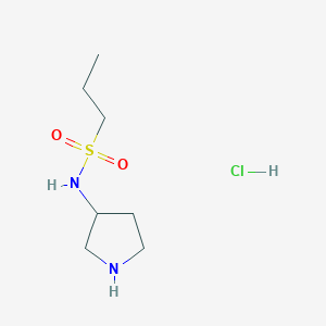 molecular formula C7H17ClN2O2S B1522914 N-(吡咯烷-3-基)丙烷-1-磺酰胺盐酸盐 CAS No. 1251923-96-2