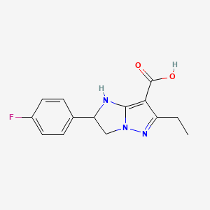 6-Ethyl-2-(4-fluorophenyl)-2,3-dihydro-1H-imidazo[1,2-b]pyrazole-7-carboxylic acid