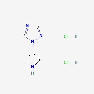 molecular formula C5H10Cl2N4 B1522918 1-(azetidin-3-yl)-1H-1,2,4-triazole dihydrochloride CAS No. 1251925-09-3