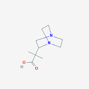 molecular formula C10H18N2O2 B15229189 2-{1,4-Diazabicyclo[2.2.2]octan-2-yl}-2-methylpropanoicacid 