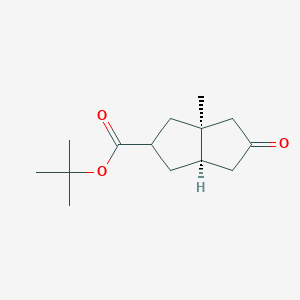 molecular formula C14H22O3 B15229203 tert-Butyl (3aS,6aR)-rel-3a-methyl-5-oxooctahydropentalene-2-carboxylate 