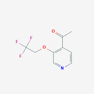 molecular formula C9H8F3NO2 B15229211 1-(3-(2,2,2-Trifluoroethoxy)pyridin-4-yl)ethanone 