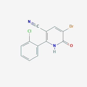 5-Bromo-2-(2-chlorophenyl)-6-oxo-1,6-dihydropyridine-3-carbonitrile