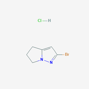 molecular formula C6H8BrClN2 B15229244 2-bromo-5,6-dihydro-4H-pyrrolo[1,2-b]pyrazole hydrochloride 