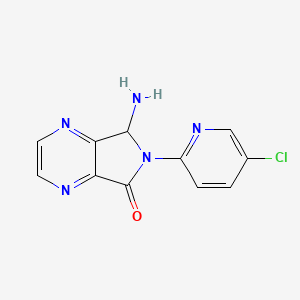 molecular formula C11H8ClN5O B15229253 7-Amino-6-(5-chloropyridin-2-yl)-6,7-dihydro-5H-pyrrolo[3,4-b]pyrazin-5-one 