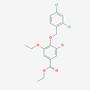 Ethyl 3-bromo-4-((2,4-dichlorobenzyl)oxy)-5-ethoxybenzoate