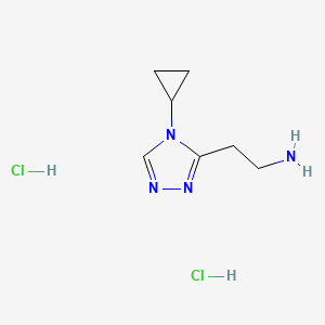 2-(4-cyclopropyl-4H-1,2,4-triazol-3-yl)ethan-1-amine dihydrochloride