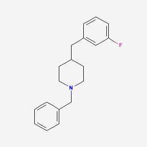 molecular formula C19H22FN B15229295 1-Benzyl-4-(3-fluorobenzyl)piperidine 