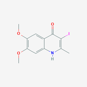 molecular formula C12H12INO3 B15229314 3-Iodo-6,7-dimethoxy-2-methylquinolin-4(1H)-one 