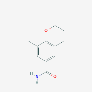 molecular formula C12H17NO2 B15229326 4-Isopropoxy-3,5-dimethylbenzamide 