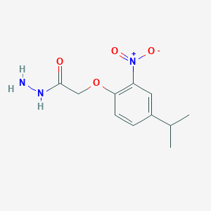 molecular formula C11H15N3O4 B15229331 2-(4-Isopropyl-2-nitrophenoxy)acetohydrazide 