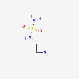 molecular formula C4H11N3O2S B15229336 N-(1-methylazetidin-3-yl)aminosulfonamide 