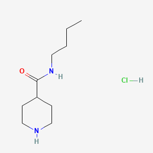molecular formula C10H21ClN2O B1522935 N-butylpiperidine-4-carboxamide hydrochloride CAS No. 1019851-94-5