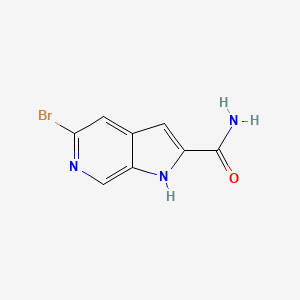 molecular formula C8H6BrN3O B15229451 5-Bromo-1H-pyrrolo[2,3-c]pyridine-2-carboxamide 