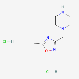 1-[(5-Methyl-1,2,4-oxadiazol-3-yl)methyl]piperazine dihydrochloride