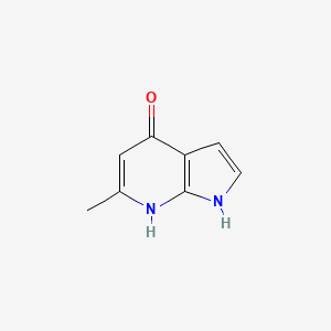 molecular formula C8H8N2O B15229491 6-methyl-1H-pyrrolo[2,3-b]pyridin-4-ol 