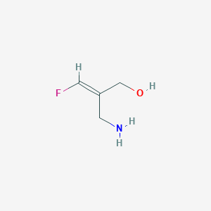 molecular formula C4H8FNO B15229504 2-(Aminomethyl)-3-fluoroprop-2-en-1-ol 