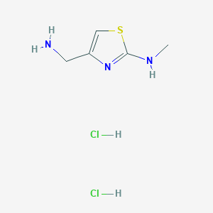 molecular formula C5H11Cl2N3S B1522955 4-(氨甲基)-N-甲基-1,3-噻唑-2-胺二盐酸盐 CAS No. 1269152-19-3