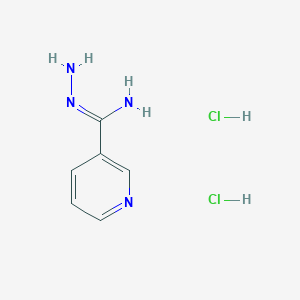 molecular formula C6H10Cl2N4 B1522956 N-aminopyridine-3-carboximidamide dihydrochloride CAS No. 108799-80-0