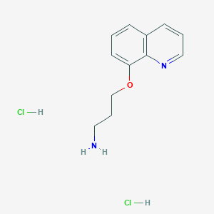molecular formula C12H16Cl2N2O B1522957 8-(3-Aminopropoxy)quinoline dihydrochloride CAS No. 1258649-86-3