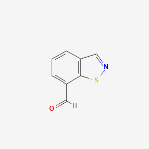 molecular formula C8H5NOS B15229592 Benzo[d]isothiazole-7-carbaldehyde CAS No. 1354746-44-3