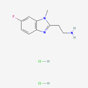 molecular formula C10H14Cl2FN3 B1522964 2-(6-氟-1-甲基-1H-1,3-苯并二唑-2-基)乙胺二盐酸盐 CAS No. 1269151-87-2