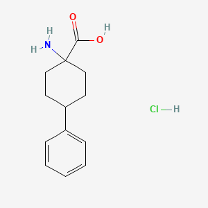 molecular formula C13H18ClNO2 B1522965 1-アミノ-4-フェニルシクロヘキサン-1-カルボン酸塩酸塩 CAS No. 1269152-16-0