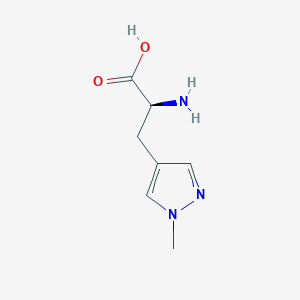 molecular formula C7H11N3O2 B15229650 (S)-2-Amino-3-(1-methyl-1H-pyrazol-4-yl)propanoic acid 