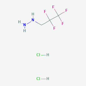 molecular formula C3H7Cl2F5N2 B1522968 (2,2,3,3,3-五氟丙基)肼二盐酸盐 CAS No. 1258639-82-5