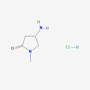 molecular formula C5H11ClN2O B1522971 4-氨基-1-甲基吡咯烷-2-酮盐酸盐 CAS No. 1228838-07-0