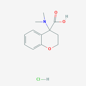 molecular formula C12H16ClNO3 B1522972 4-(二甲氨基)-3,4-二氢-2H-1-苯并吡喃-4-羧酸盐酸盐 CAS No. 1258652-00-4