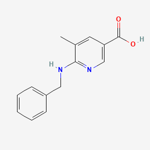 molecular formula C14H14N2O2 B15229720 6-(Benzylamino)-5-methylnicotinic acid 