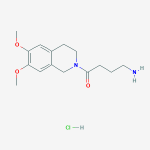 4-Amino-1-(6,7-dimethoxy-1,2,3,4-tetrahydroisoquinolin-2-yl)butan-1-one hydrochloride