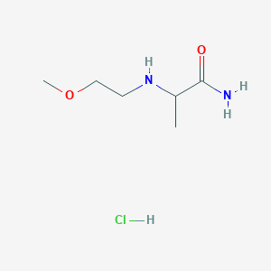 molecular formula C6H15ClN2O2 B1522975 2-[(2-Methoxyethyl)amino]propanamide hydrochloride CAS No. 1258639-32-5