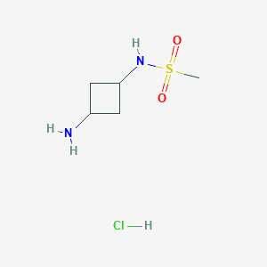 molecular formula C5H13ClN2O2S B1522976 N-(3-aminocyclobutyl)methanesulfonamide hydrochloride CAS No. 1258640-74-2