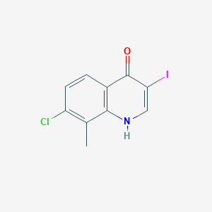 molecular formula C10H7ClINO B15229770 7-Chloro-3-iodo-8-methylquinolin-4(1H)-one 