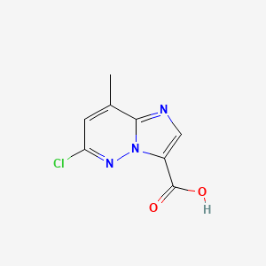 molecular formula C8H6ClN3O2 B15229773 6-Chloro-8-methylimidazo[1,2-b]pyridazine-3-carboxylic acid 