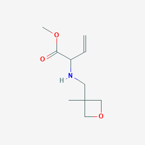 molecular formula C10H17NO3 B15229803 Methyl2-{[(3-methyloxetan-3-yl)methyl]amino}but-3-enoate 