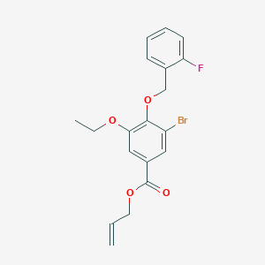 Allyl 3-bromo-5-ethoxy-4-((2-fluorobenzyl)oxy)benzoate