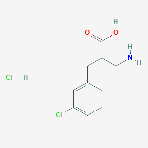 molecular formula C10H13Cl2NO2 B1522989 3-Amino-2-[(3-chlorophenyl)methyl]propanoic acid hydrochloride CAS No. 1258640-49-1