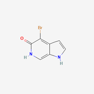 molecular formula C7H5BrN2O B15229899 4-Bromo-5-hydroxy-6-azaindole CAS No. 1638761-49-5