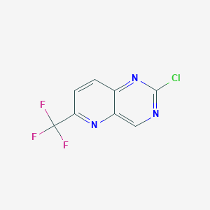 molecular formula C8H3ClF3N3 B15229901 2-Chloro-6-(trifluoromethyl)pyrido[3,2-d]pyrimidine 