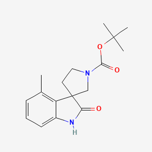 molecular formula C17H22N2O3 B15229952 tert-Butyl 4-methyl-2-oxospiro[indoline-3,3'-pyrrolidine]-1'-carboxylate 