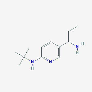 5-(1-Aminopropyl)-N-(tert-butyl)pyridin-2-amine