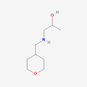 molecular formula C9H19NO2 B15229981 1-(((Tetrahydro-2H-pyran-4-yl)methyl)amino)propan-2-ol 