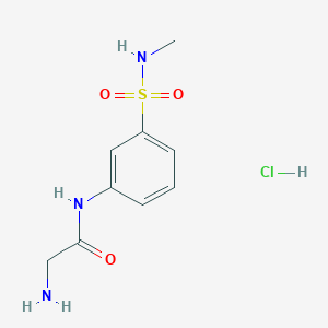 2-amino-N-[3-(methylsulfamoyl)phenyl]acetamide hydrochloride
